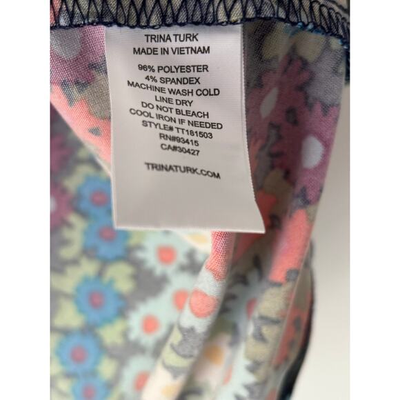 TRINA TURK Off Shoulder Flower Power Bell
Sleeve Mini Dress Size Small NWT - Picture 5 of 7